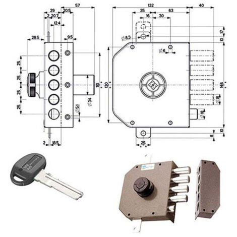 Cerradura Sic.Triple Derecha Bomba Scr. 30631 Mottura