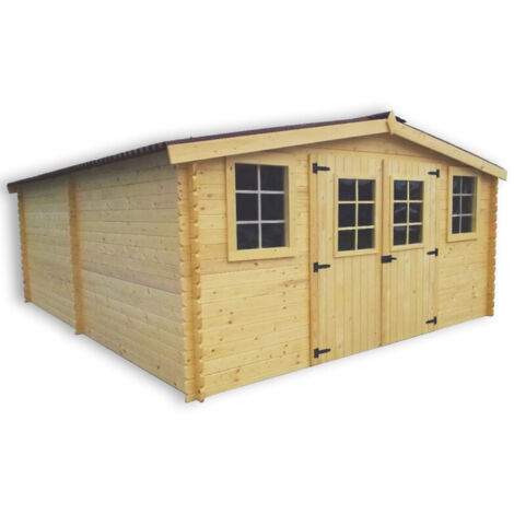 Casita del Bosque Balta, tablas de 28 mm de grosor en madera maciza, 4x5 m
