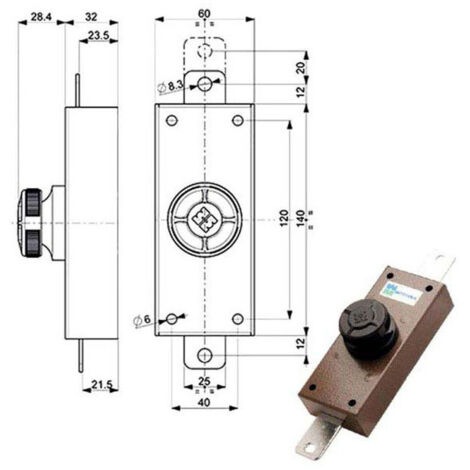 Cerradura Ferroglietto Vertical 34325 Mottura