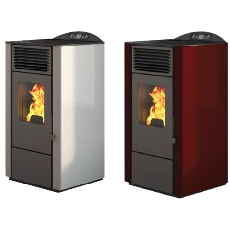 Estufa de pellet Punto Fuoco Lory 10 8,8Kw Rojo