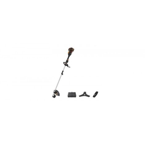 Desbrozadora multifunción inalámbrica Worx WG186E.1 Nitro de 40 voltios sin escobillas con 2 baterías Pro de 4 Ah para cortar y podar.