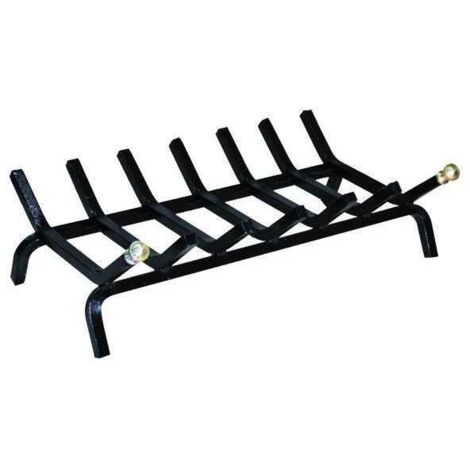 Rejilla para leña en acero de 7 barras rectangulares 55x35x16H