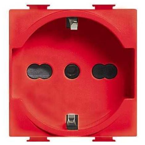 Enchufe estándar alemán 10/16A 250V Rojo