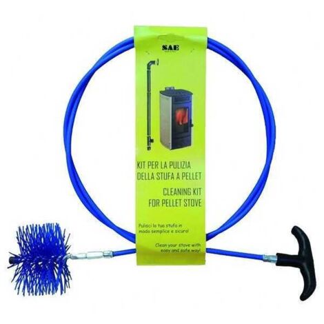 Kit de limpia chimeneas Pellet Vigor Asta Flexi 200 cm diámetro 80 mm