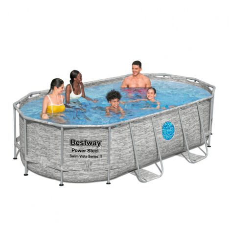 Piscina desmontable ovalada BESTWAY 56714 Swim Vista 427x250x100 cm