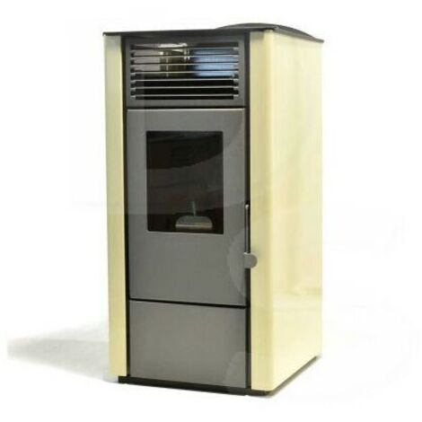 Estufa de pellets Punto Fuoco Lory 10 8,8Kw Marfil
