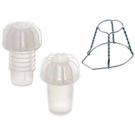 Tapones de espumoso con aletas – Pack de 100 piezas – Nylon – Ideales para embotellar espumosos