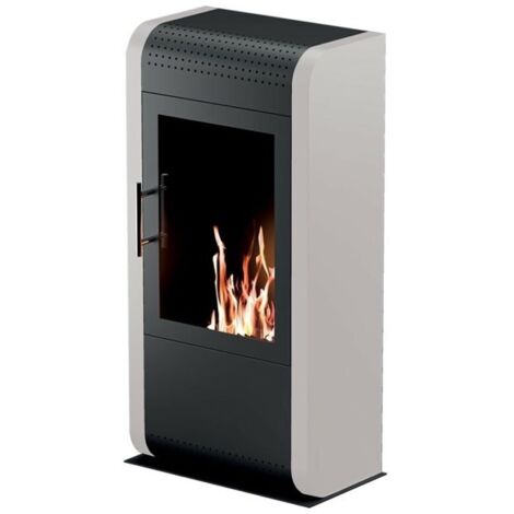 Estufa de bioetanol Ruby modelo Giga Negro 3 kW – vidrio protector, quemador ajustable – ideal para 30 m²