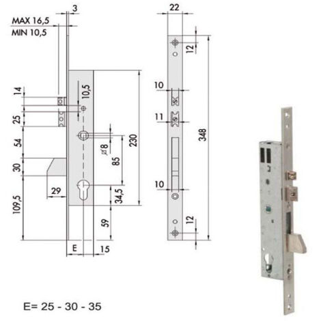Electrocerrojo de montaje en puerta All 16215-35-0 Cisa
