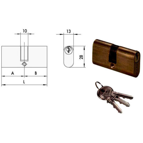 Cilindro de cerradura interior 72,7-27,7-45,0 08210-14-0 Cisa