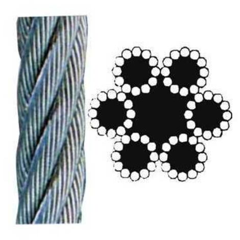Hilos de acero galvanizado 72 hilos Comercial 100 m diámetro 2 mm (1/2)