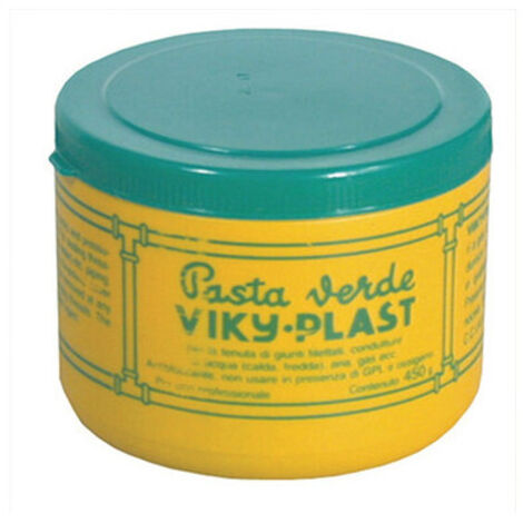 Pasta selladora verde VIKY-PLAST 450 g – para gas y agua – profesional
