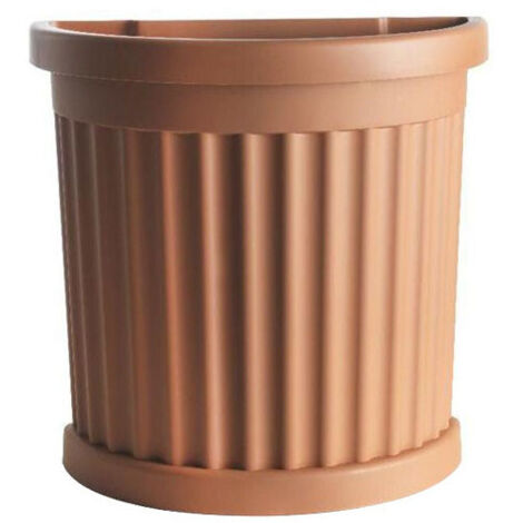 Vaso Roma Media Luna Barro Cerámica Cm 52X27 H 49 Bama