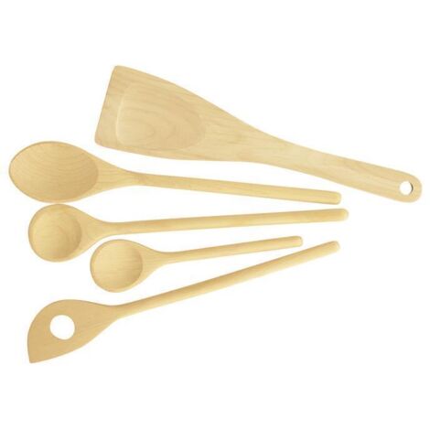 Cucharas y espátula de madera set de 5 piezas Woody Tescoma 637428 (1/2)