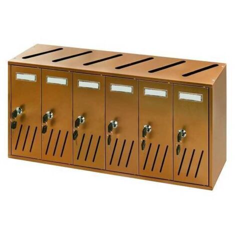 Buzones postales Vigor alu Ramato K6 6-Cajas 62X17,5X30 (1/2)