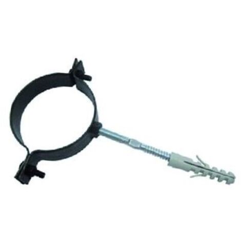 Collares para tubos de estufa negro mate pellet de 8 cm
