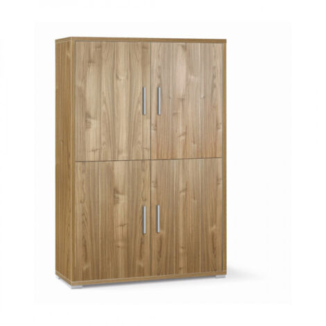 Mueble móvil 4 puertas 108L x 41P x h161 – Acabado en madera nogal – Sarmog