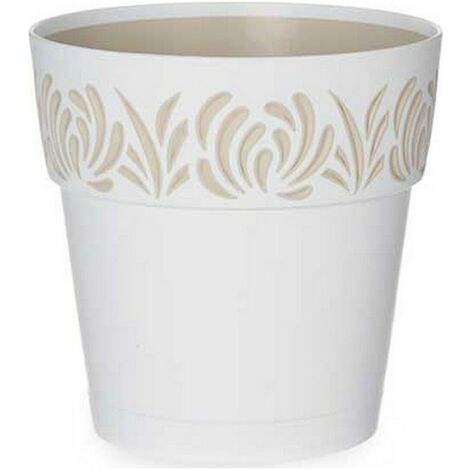 Vaso Gaia Redondo Ris. Agua Blanco 15 H 15 Stefanpl (1/2)