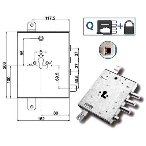 Cerradura Sic.Triple Derecha 89857 Mottura