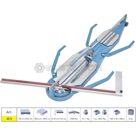Cortador de baldosas de empuje de 125 cm con mango ergonómico – Serie 4 NEX para baldosas grandes – Sigma