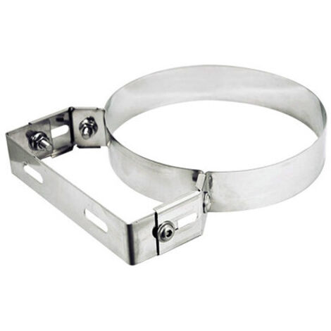 Collarín ajustable de acero inoxidable Ø13 cm – Acero AISI 304 – Fijación de tubos de humos