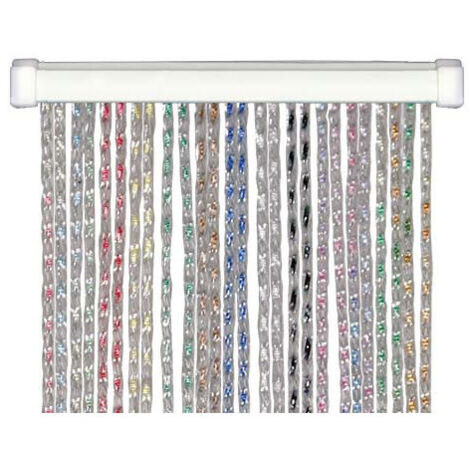 Cortina para puerta de PVC antimoscas, antirruido, cristal, 125x240 cm