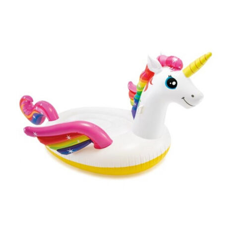 Forma de Unicornio Inflable Flotante para Piscina Isla Intex 287x193x165 cm