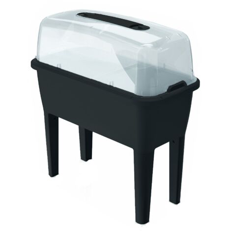 PROSPERPLAST Huerto Urbano con invernadero de 77x38x82 cm - Antracita