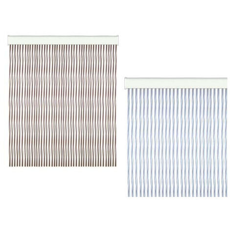 Cortina Twist para puertas en PVC antirruido antimoscas blanca cm 100X220