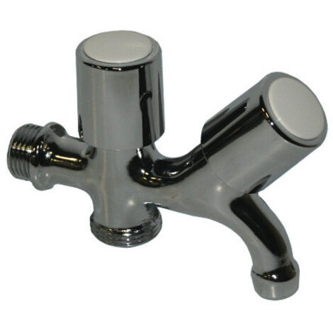 Grifo de doble uso 1/2" x 3/4" en latón cromado – Art. 220 – para lavadora y lavavajillas – ITAP