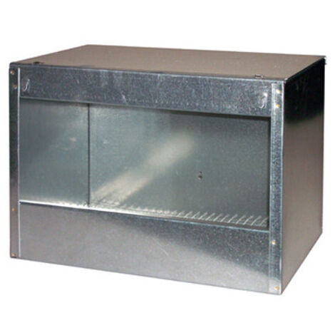 Nido exterior para jaulas de conejos 365.05 – Lámina galvanizada con puerta superior
