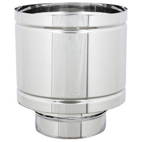 Fumadero de barril de acero inoxidable Ø20 cm – Acero AISI 304 – Protección contra la lluvia y el viento