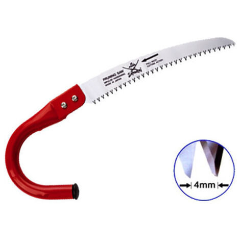 Serrucho de samurái curvado con mango de paraguas – hoja de 33 cm KC330LH con dientes tri-cut y funda