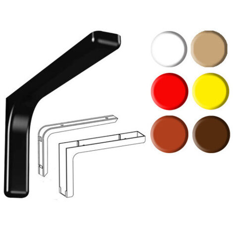 Estantes cubre clips negros de 24 cm con cubierta de plástico – paquete de 2 piezas