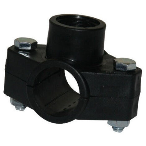 Enchufe de horquilla de 40 mm x 1" rosca hembra – 10 bar 2 tornillos – G.F.