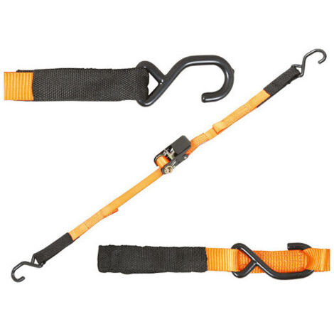 Correa de apriete con trinquete de 5 m, poliéster, 25 mm, capacidad de carga 375 kg – Beta