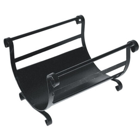 Porta leña de dos mangos en acero – resistente porta leña de 60 cm