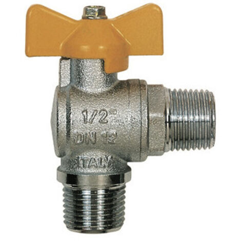 Grifo de gas para tubo de acero inoxidable 1/2" macho/macho – modelo A.060 – uso en instalaciones de gas domésticas – EuroStore07