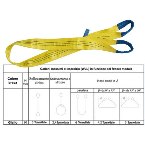 Beta 081560040-8156 4-T3-Eslingas Elevación Amarillo