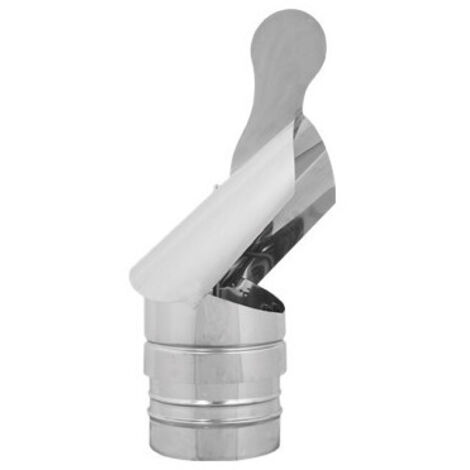 Extracto giratorio de acero inoxidable de 12 cm de diámetro – Aspiración eólica – Cojinetes en baño de aceite
