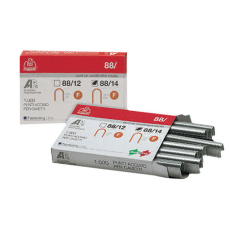 Puntos para fijacables M 88/14 – Paquete de 1000 piezas para fijación de cables – Romeo Maestri