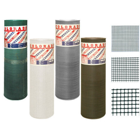 Red de plástico extruido marrón 50m H100cm malla 10x10mm – Colorado – uso jardinería y cercas ligeras – United Fences
