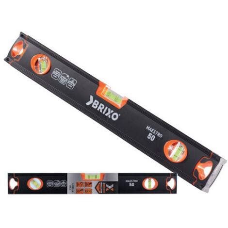 Nivel láser magnético Brixo Maestro 80 cm – Aluminio anodizado – 3 cápsulas – Antichoque