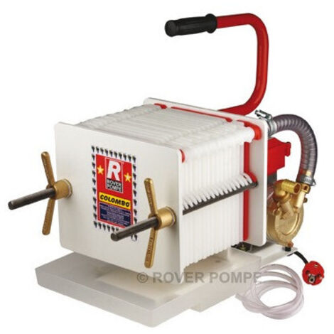 Bomba de filtración Rover Colombo 18 – 0,5 HP – 18 placas – Filtro enológico 20x20 cm – 800 L/h
