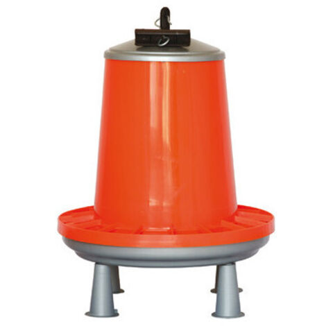 Comedero de tolva de 5 kg para pollos – Cono de colores, rejilla y patas antidesperdicio