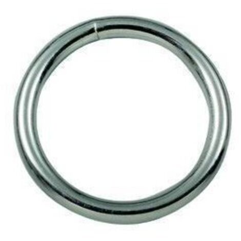 Anillos soldados zincocromatados, 40 piezas, hilo de 6 mm, orificio de 45 mm (1/2)