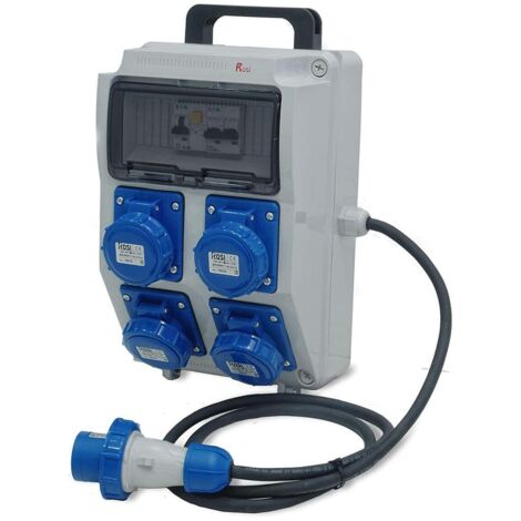 Cuadro eléctrico con 4 tomas 2P+T 16 A IP67 estanco – modelo 2240E-PF