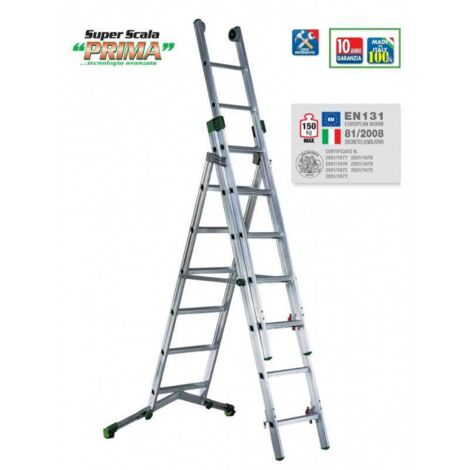Escalera Facal Prima 3 tramos 6+7+7 peldaños 2,34-5,05
