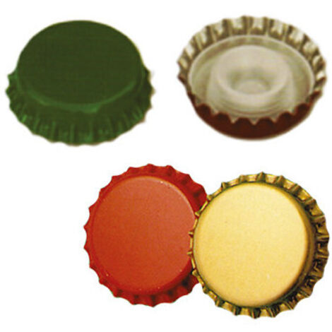 Tapones corona Ø29 mm con tapón interior – Pack de 200 piezas – Colores surtidos – Ideales para embotellado