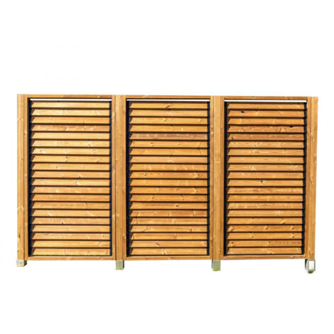 Panel divisor con marco de lamas móviles y orientables 1 m x 2 m (1/5)